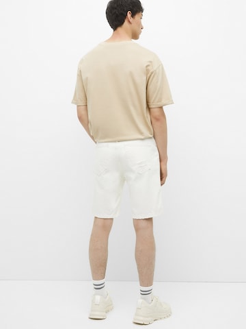 Regular Jean Pull&Bear en blanc