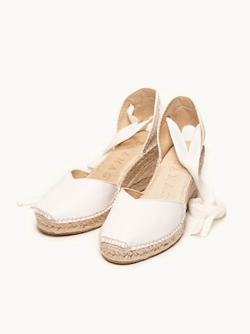 Alhamas - Sandalias 'Alpargata Cuña 7 cm' en blanco