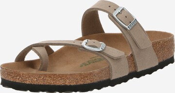 BIRKENSTOCK Muiltjes 'Mayari' in Grijs: voorkant