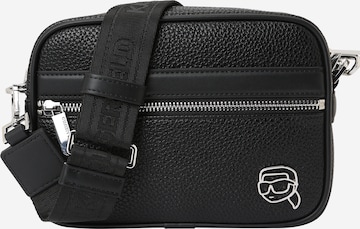 juoda Karl Lagerfeld Rankinė su ilgu dirželiu 'IKON': priekis