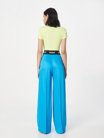 HUGO Wide Leg Hose 'Haniana' in Blau