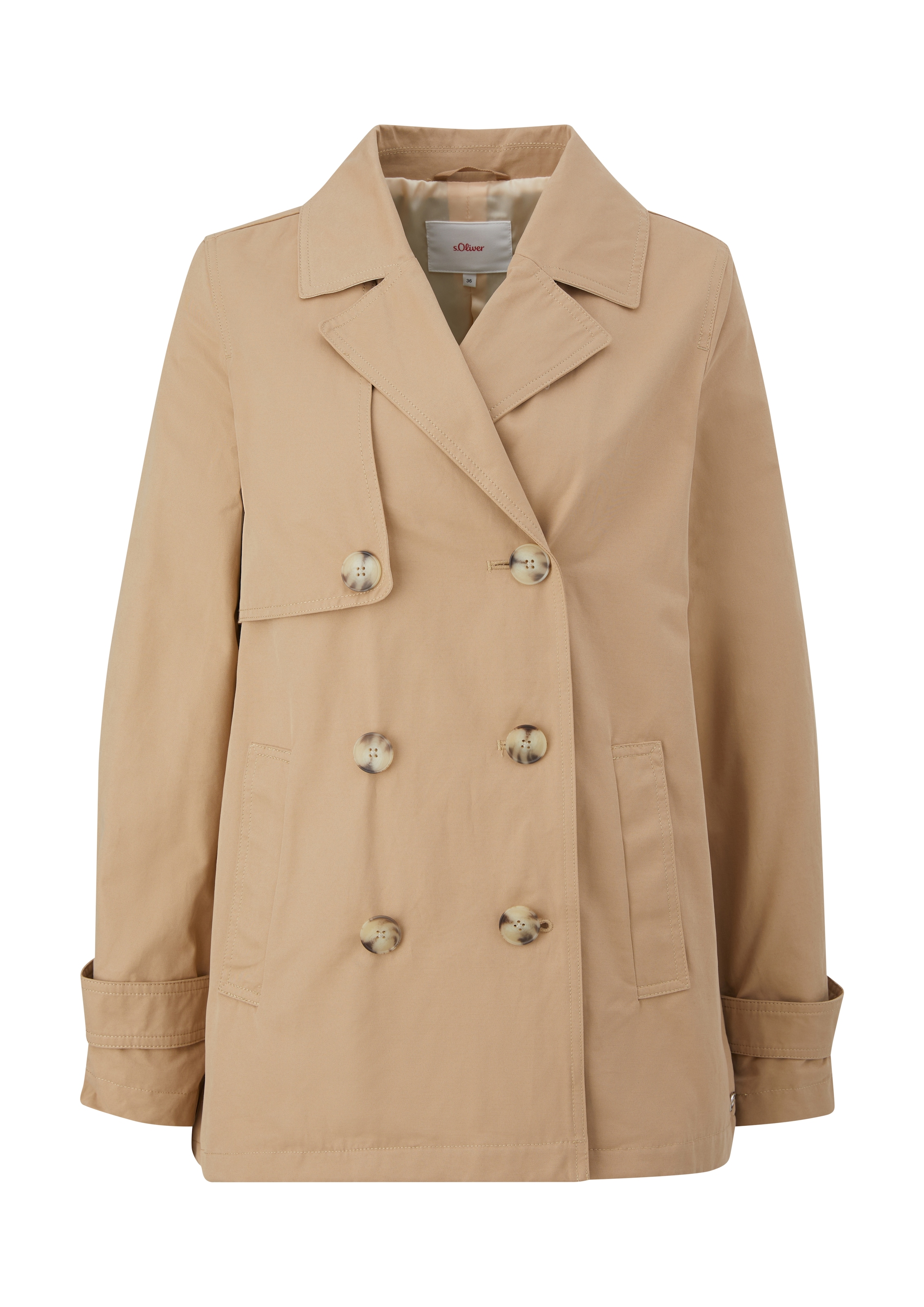 Manteau mi-saison s.Oliver en beige : devant