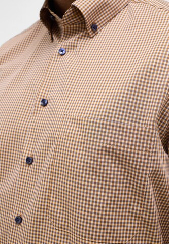 ETERNA Comfort fit Button Up Shirt in Orange