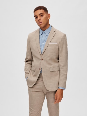 SELECTED HOMME Regular fit Colbert 'Oasis' in Beige: voorkant