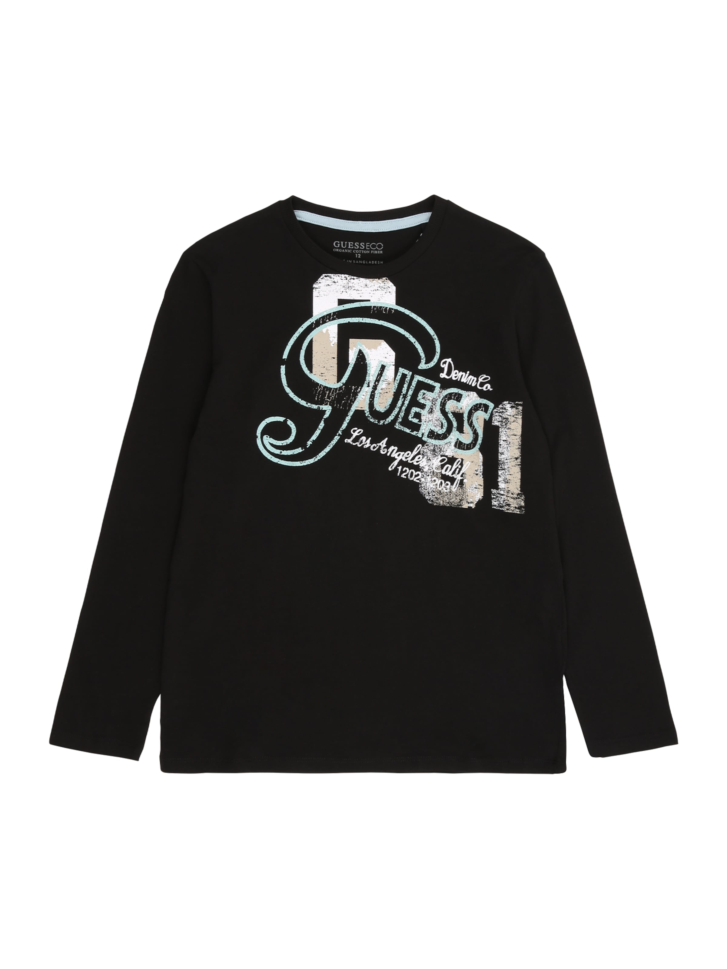 T-Shirt GUESS en noir : devant