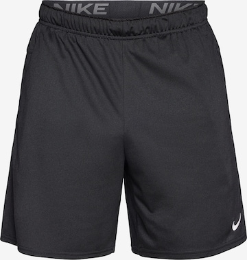 NIKEregular Sportske hlače 'FLEX' - crna boja: prednji dio