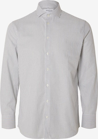 Coupe regular Chemise 'Milo' SELECTED HOMME en bleu : devant