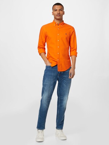 Slim fit Cămașă de la Polo Ralph Lauren pe portocaliu