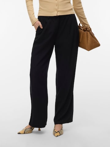 VERO MODA - Pierna ancha Pantalón plisado 'VMMymilo' en negro: frente