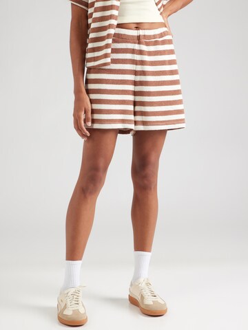 OBJECT Regular Broek 'OBJLINDSEY' in Bruin: voorkant