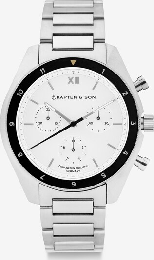 Kapten & Son Relógios analógicos 'Rise' em prata / branco, Vista do produto