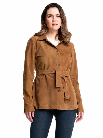 Mouflon Between-Season Jacket 'Samira' in Beige: front