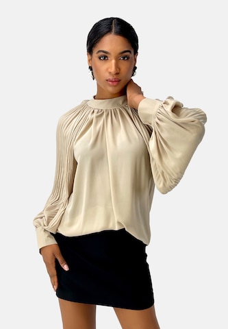 Elara Bluse i beige: forside