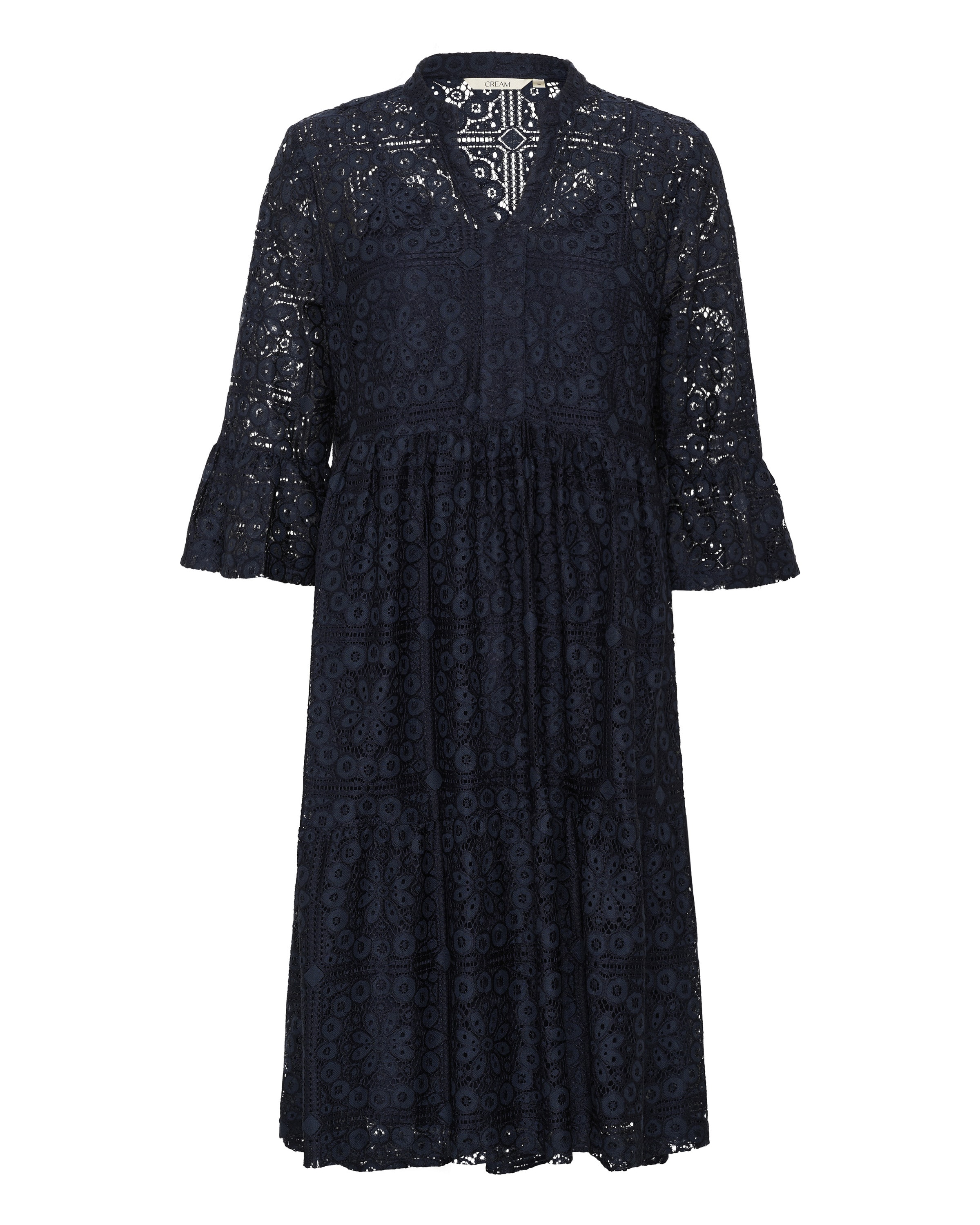 Cream Dress &#x27;Tiley&#x27; in Blue: front