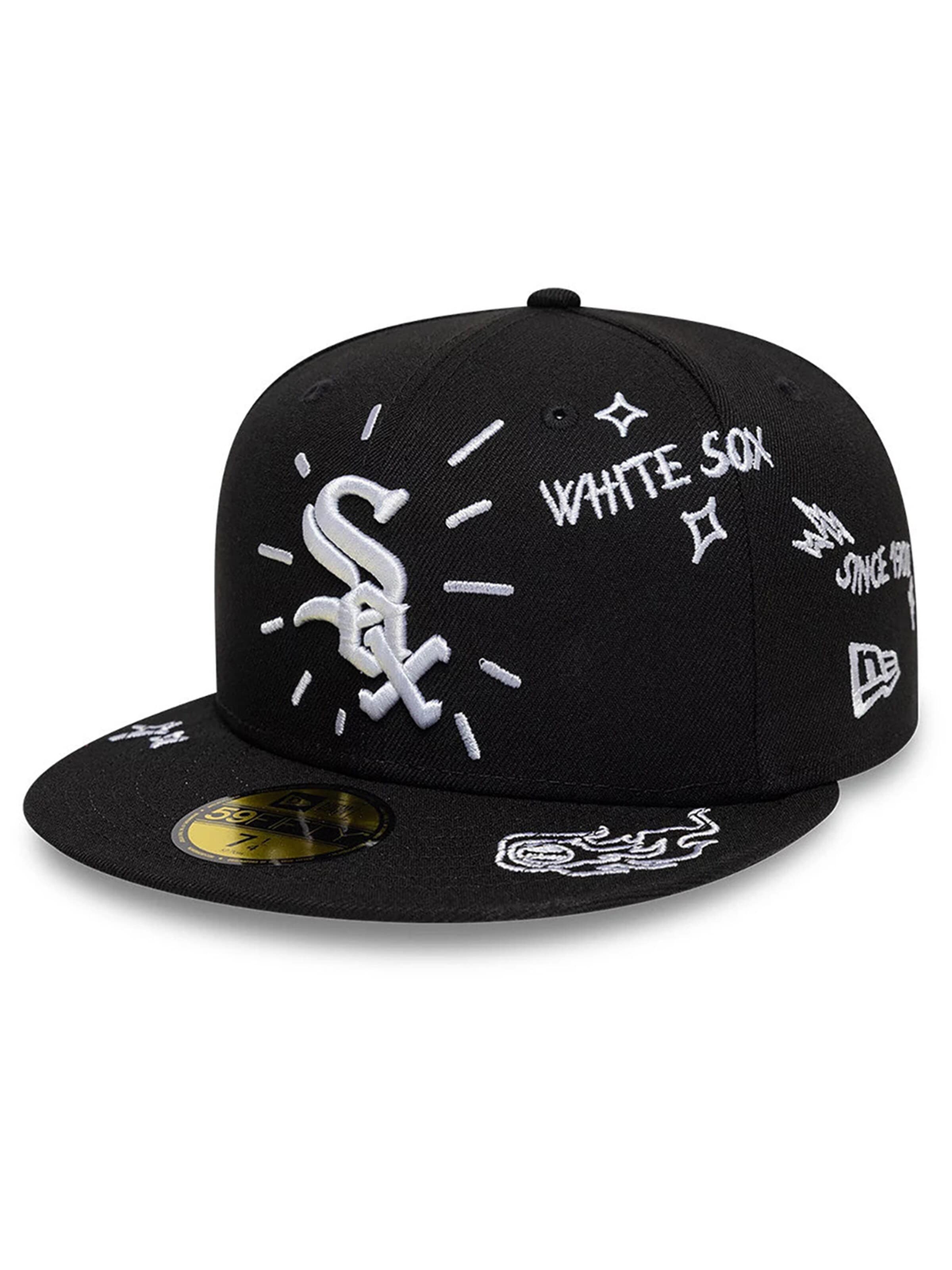 NEW ERA Cap '59FIFTY MLB Chicago White Sox Scribble'‌‌ in Schwarz: Vorderseite