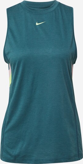 NIKE Haut de sport en gris argenté / pétrole / kiwi, Vue avec produit