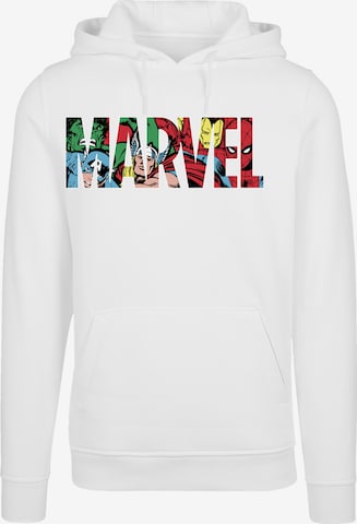 Sweat-shirt 'Marvel Avengers' F4NT4STIC en blanc : devant