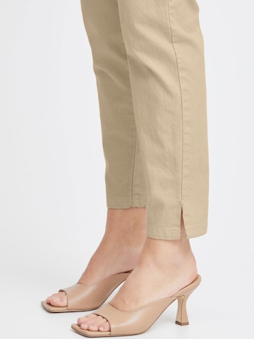 PULZ Jeans Skinny Chinohose 'Skinny Leg' in Beige