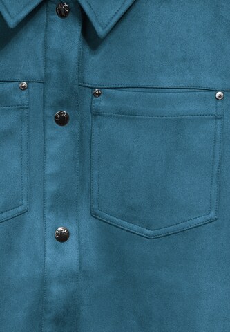 CECIL Jacke im Velours-Look in Blau