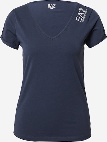 T-shirt EA7 Emporio Armani en bleu : devant