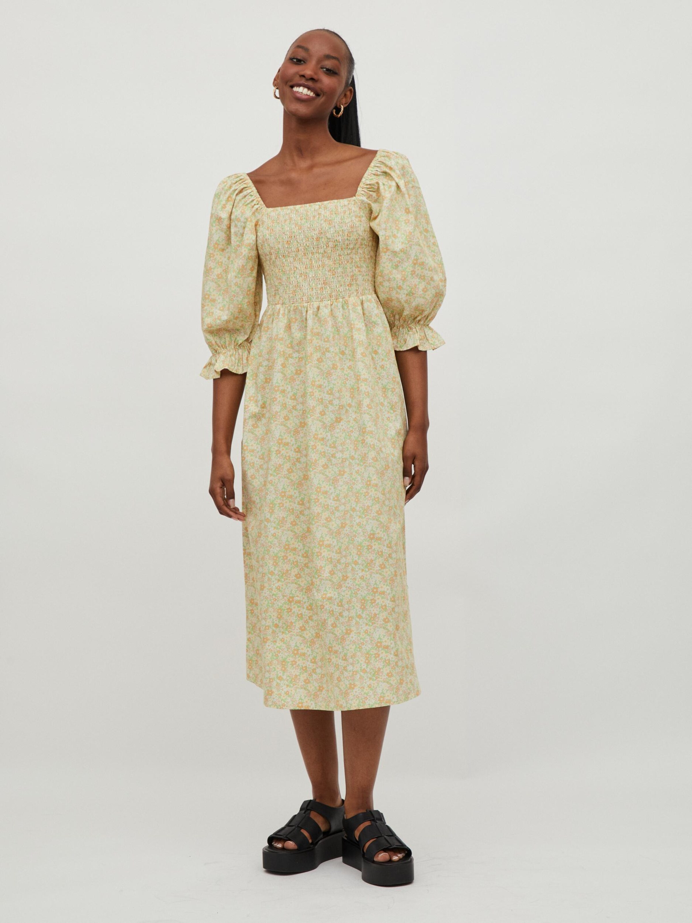 Frauen Große Größen VILA Kleid 'Colmena' in Pastellgelb - IO26454 Frauen Große Größen VILA Kleid 'Colmena' in Pastellgelb - IO26454