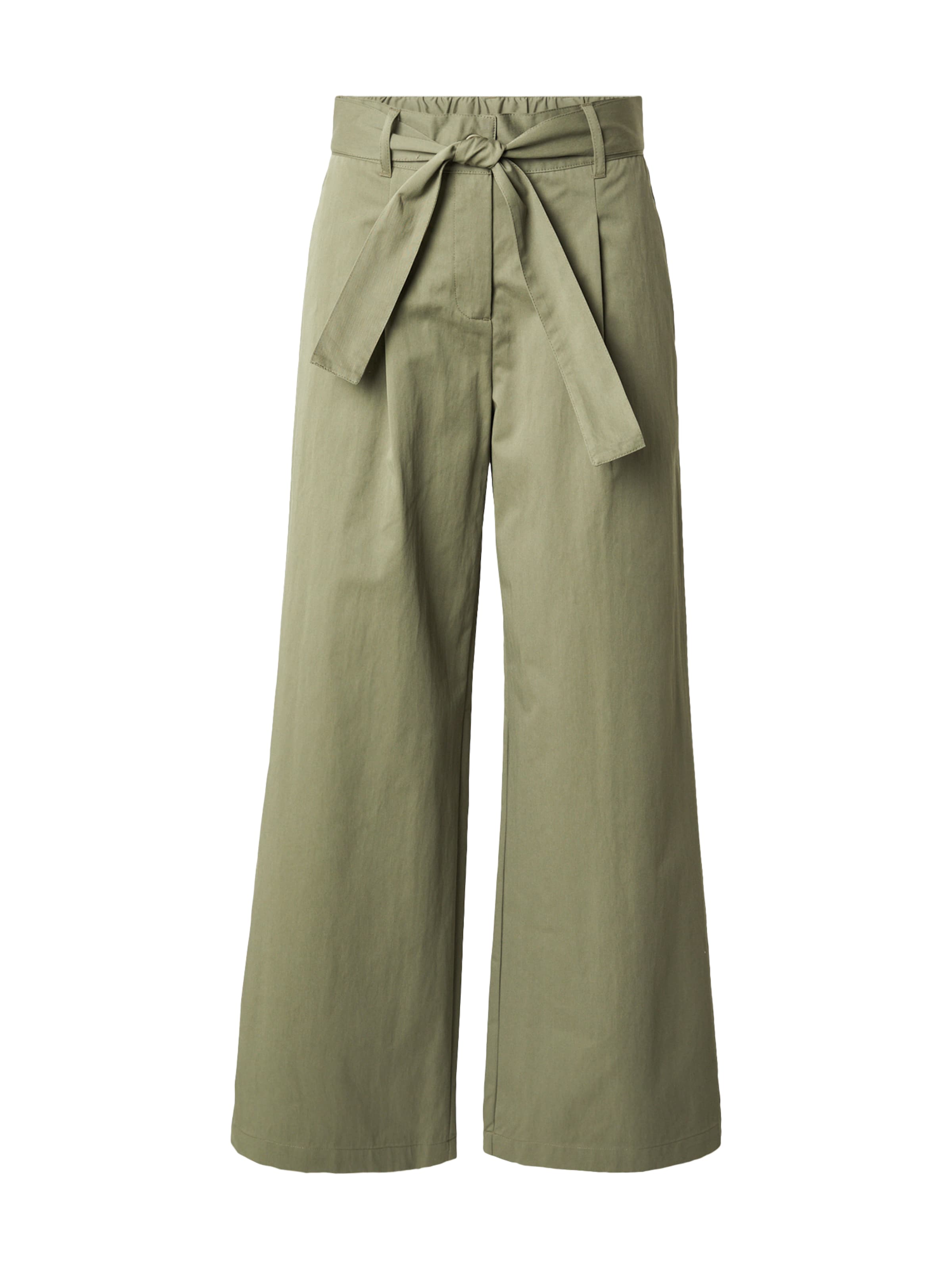 Freequent Wide Leg Hose 'COUNT' in Grün: Vorderseite