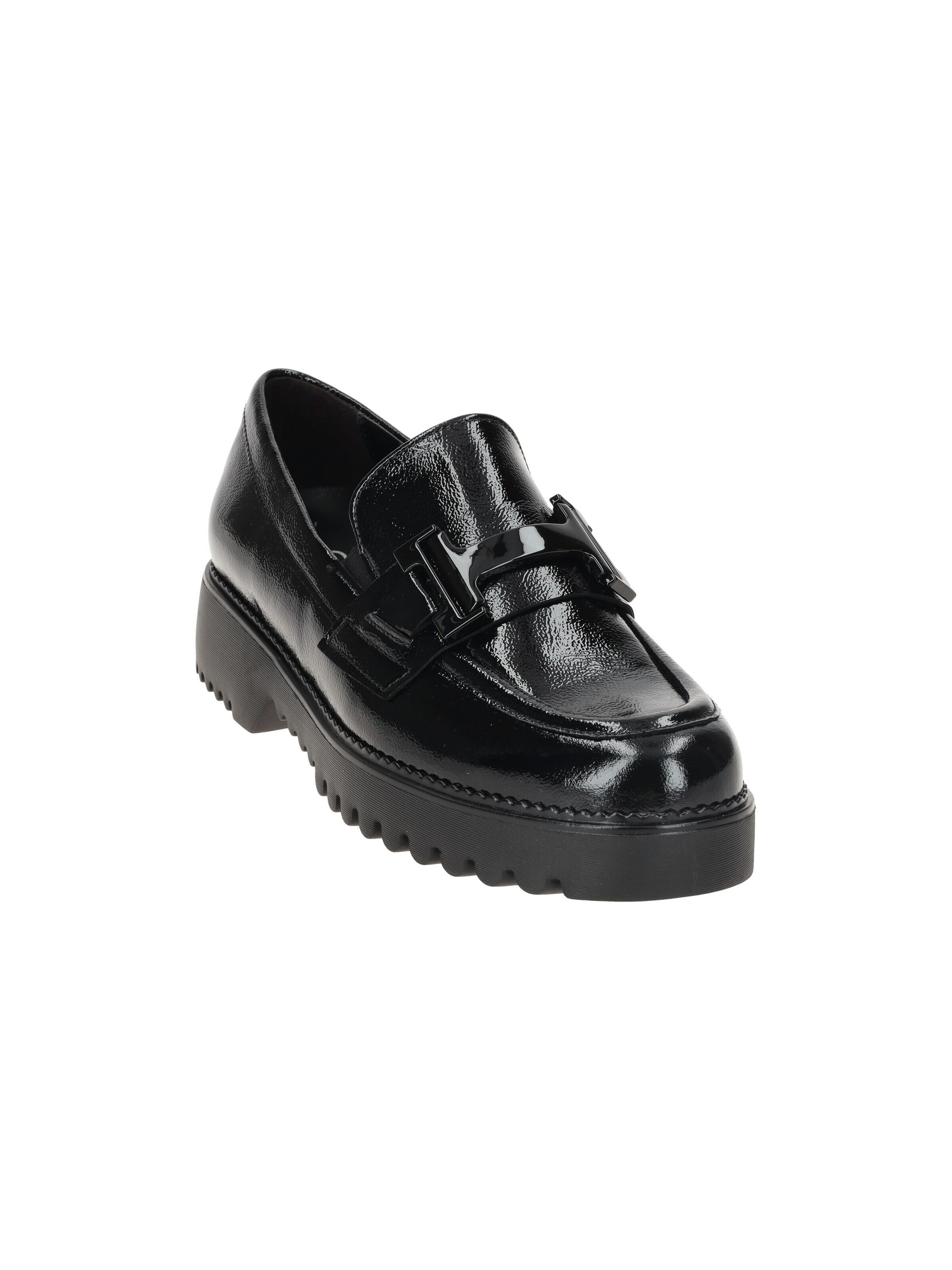 GABOR Slippers 'Gabor Schuhe Slipper schwarz Lack G-Weite 72.452.97' in Black: front