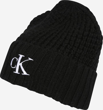 Calvin Klein Jeans Beanie in Black: front