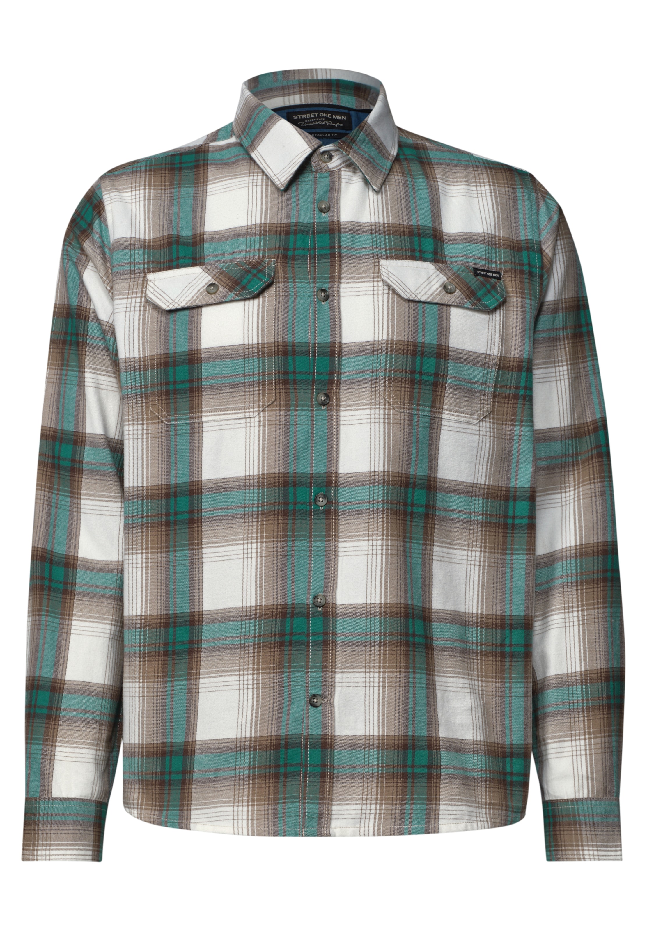 Street One MEN Regular Fit Hemd in Weiß: Vorderseite