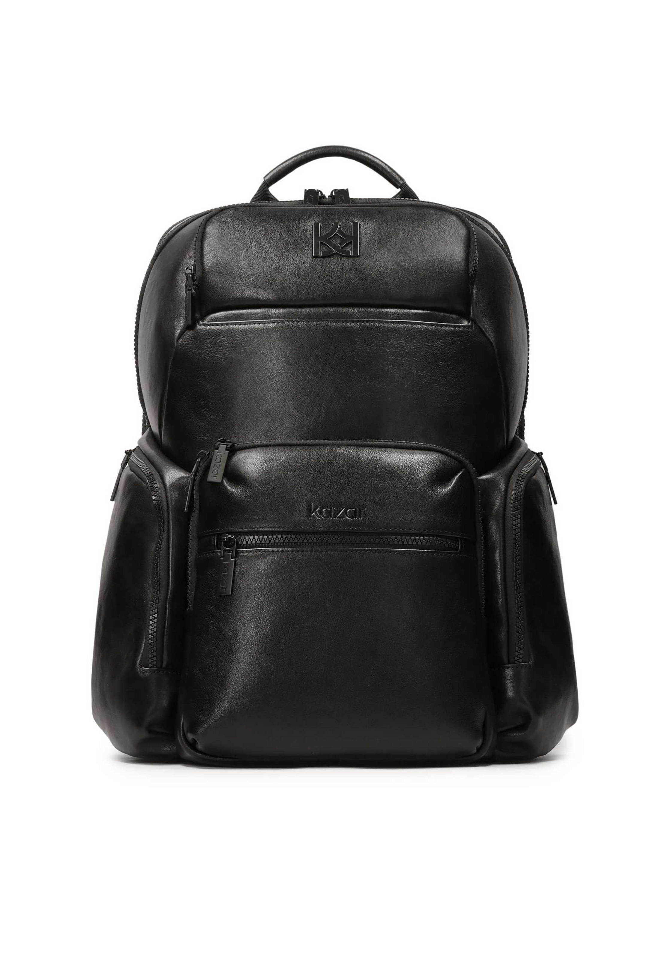 Zaino di Kazar in nero: frontale