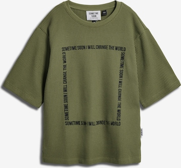 SOMETIME SOON T-Shirt in Grün: Vorderseite