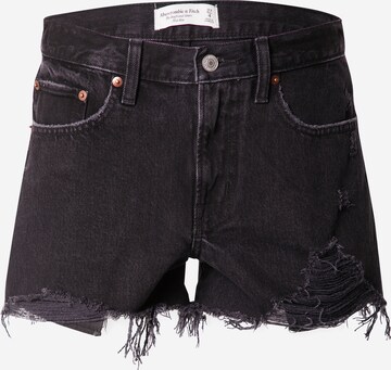 Abercrombie & Fitch regular Jeans i sort: forside