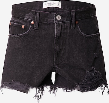 Abercrombie & Fitch Regular Jeans in Zwart: voorkant