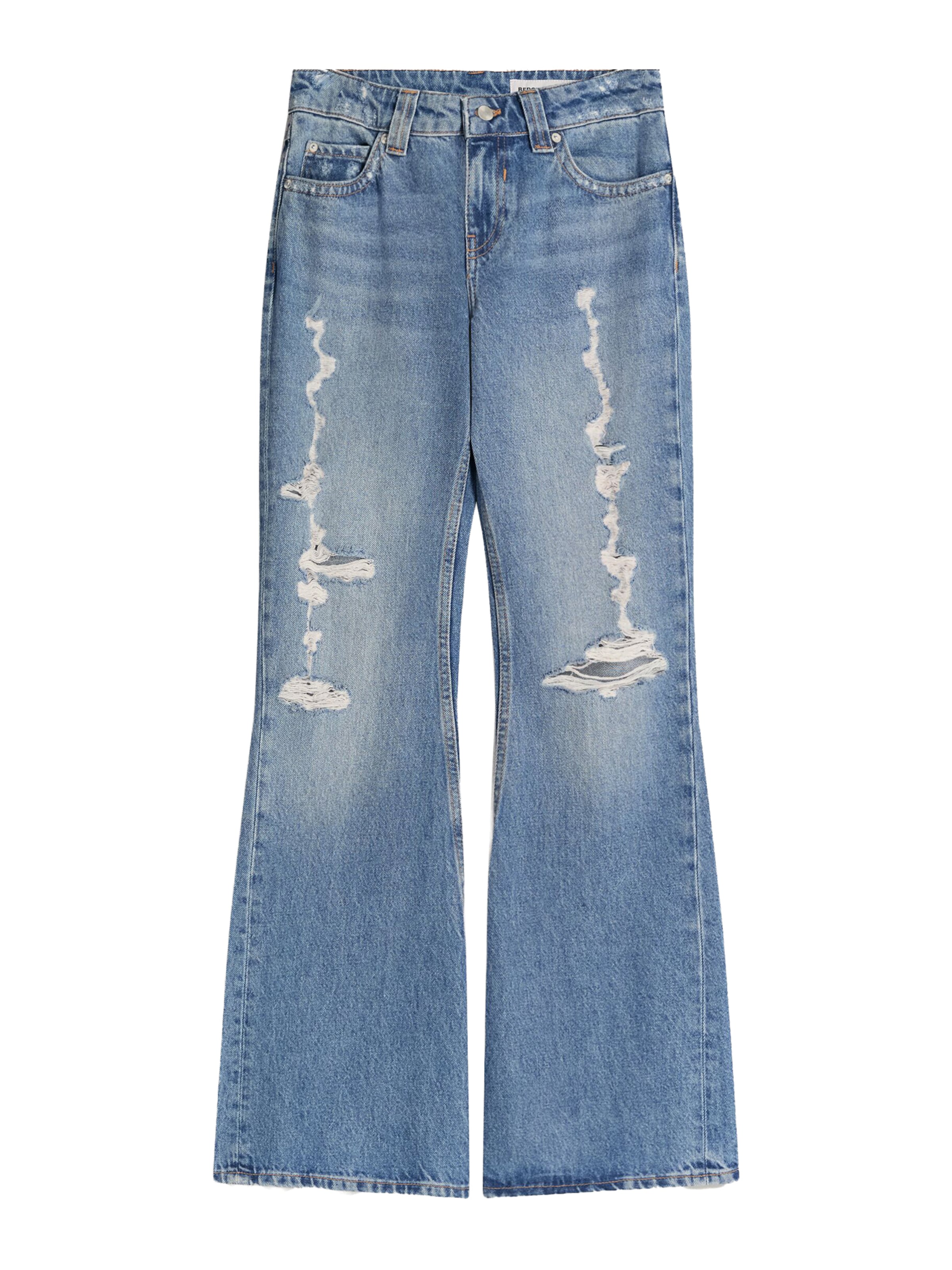 Evazați Jeans de la Bershka pe albastru: față