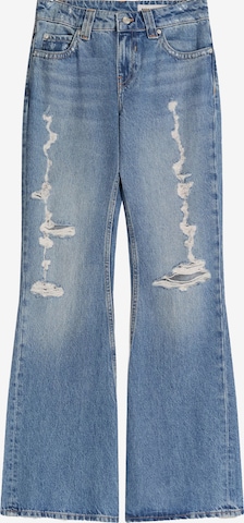 BershkaFlared/zvonoliki kroj Traperice - plava boja: prednji dio