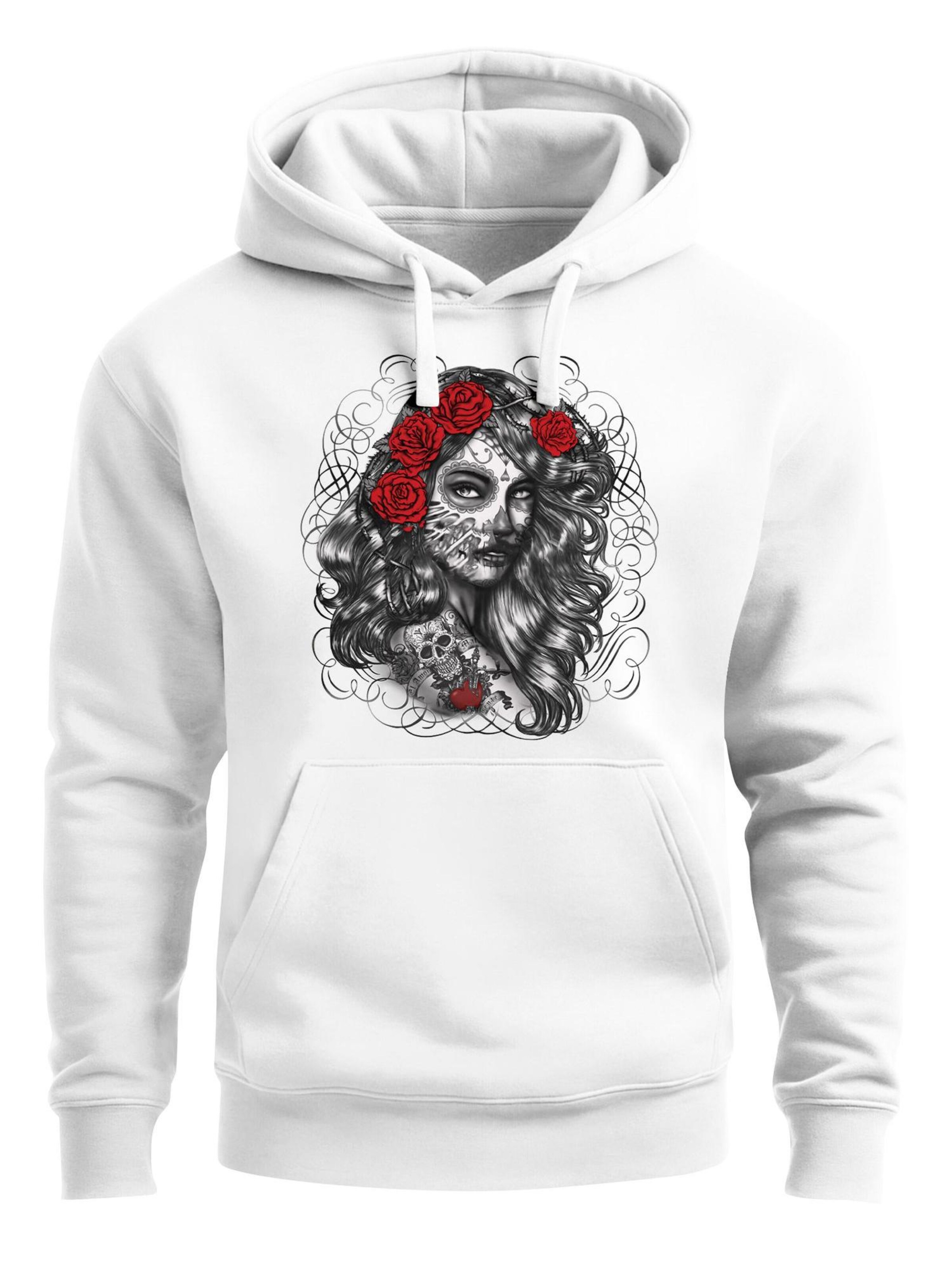 Neverless Sweatshirt 'Day of Dead' in White: front