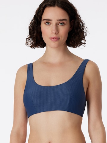 SCHIESSER Bralette Bikini ' Mix & Match Swim ' in Blue: front