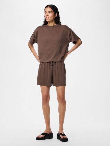 PIECES Regular Pants in Brown