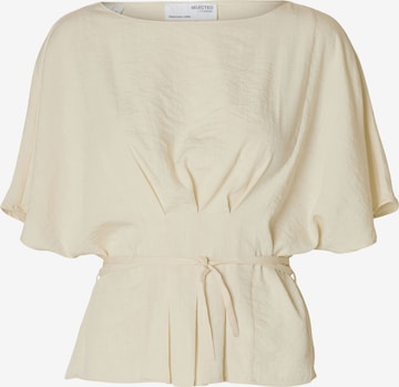 SELECTED Pusero 'SLFMatilda' värissä beige: etupuoli