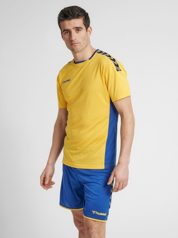 T-Shirt fonctionnel Hummel en jaune : devant