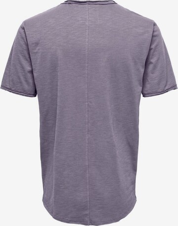 Only & Sons T-Shirt 'Benne' in Lila