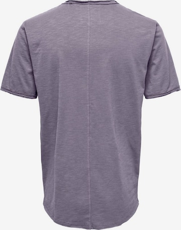 Only & Sons Shirt 'Benne' in Purple