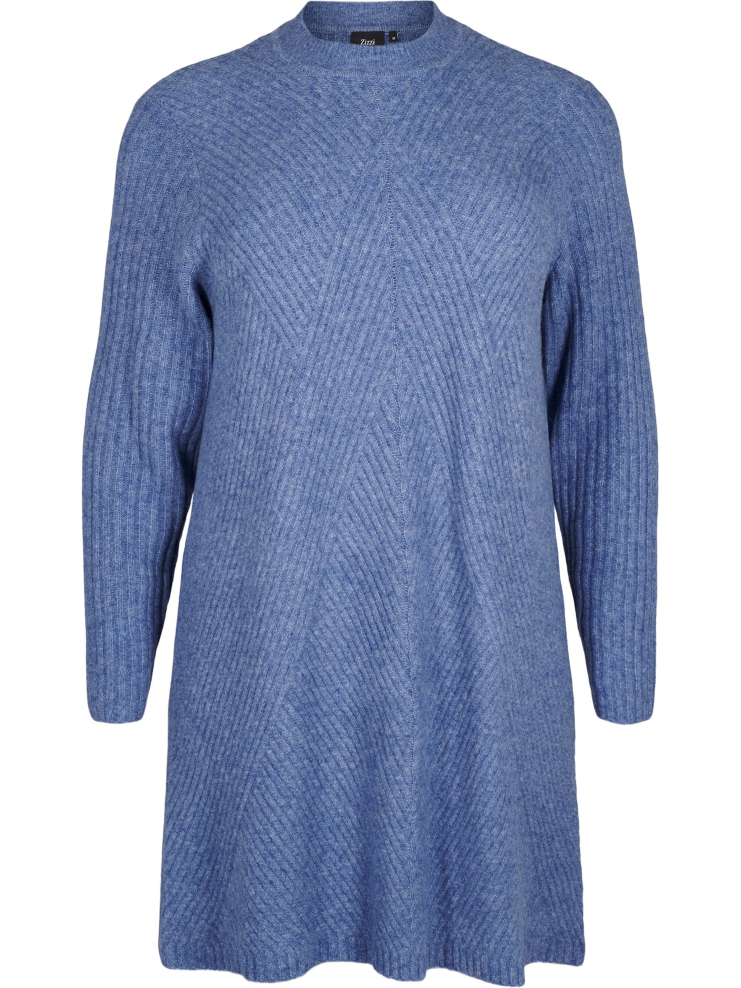 ZizziPletena haljina 'Cacomfy' - plava boja: prednji dio
