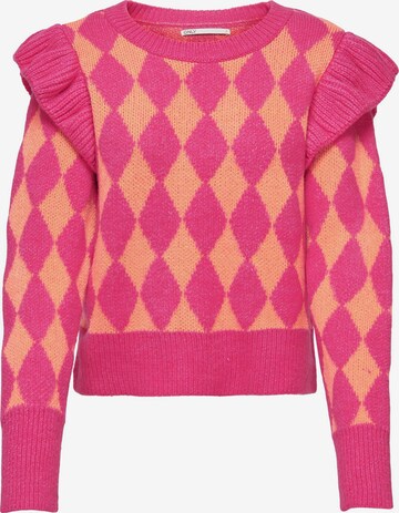 ONLY Пуловер 'Quinn' в розово: отпред