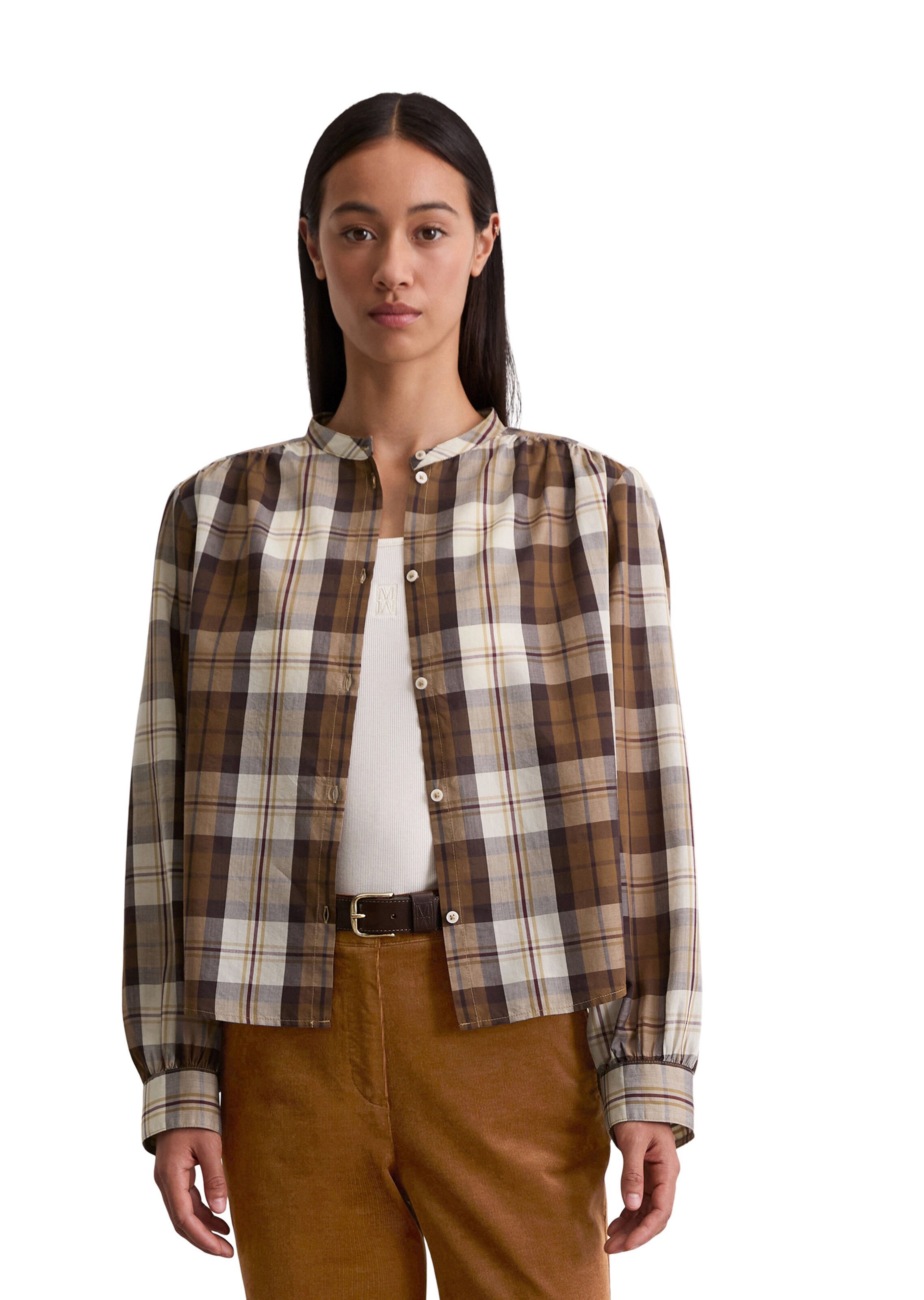 Marc O'Polo Blouse in Brown: front