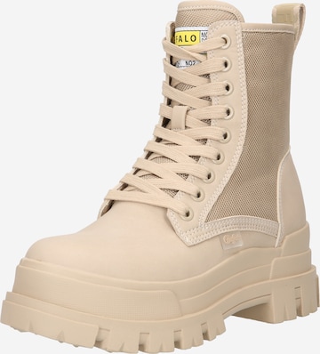 Bottines à lacets 'ASPHA COM2 LACEUP MID' BUFFALO en beige : devant