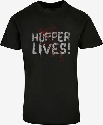 ABSOLUTE CULT Shirt 'Stranger Things - Hoppers Live' in Black: front