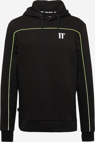 11 Degrees Sweatshirt i svart: framsida