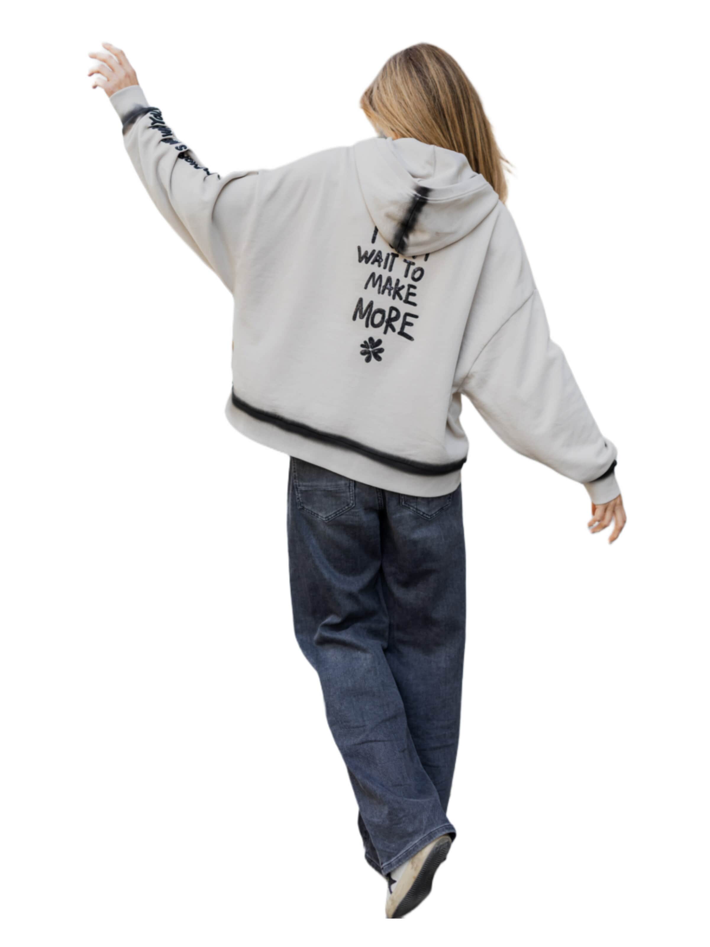 LIKS. Munich Sweatshirt 'Hoodie mit Stickerei Memories' i beige