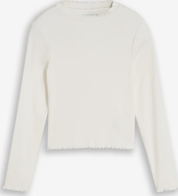 TOM TAILOR Shirt in Wit: voorkant